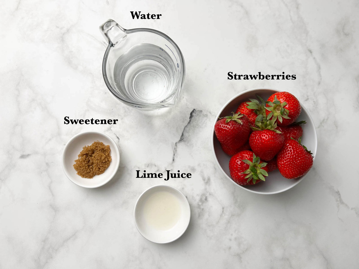 fresh strawberry juice ingredients