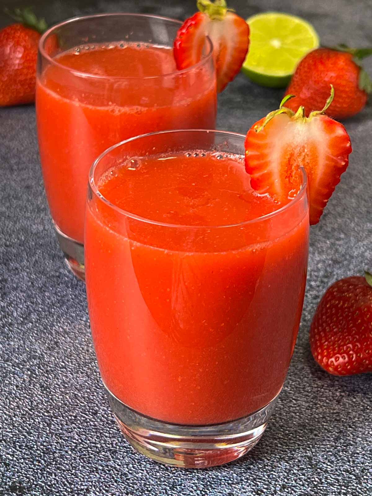 Strawberry Juice Recipe Indian Veggie
