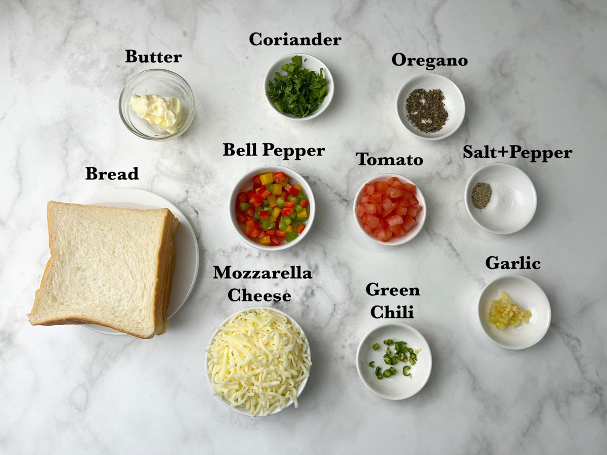Chilli Cheese Toast Ingredients
