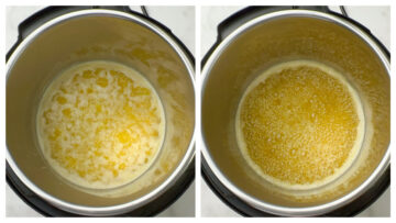 step to separate milk solids from butter collage