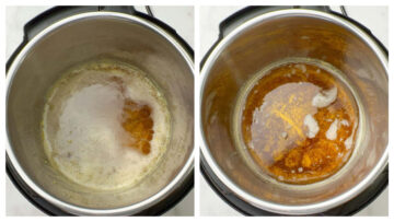 step to caramelize the ghee collage
