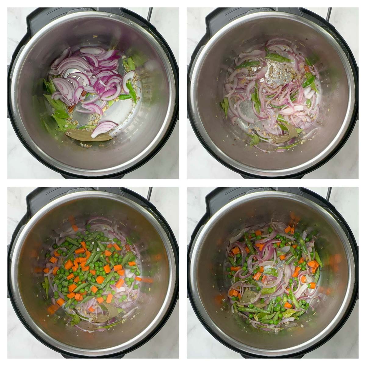step to saute onions and veggies collge