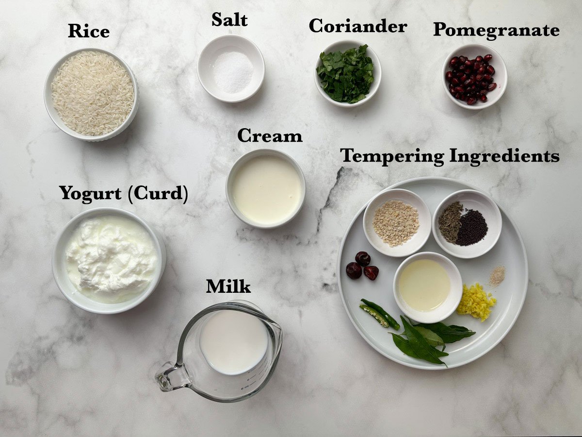 Curd Rice Recipe Ingredients