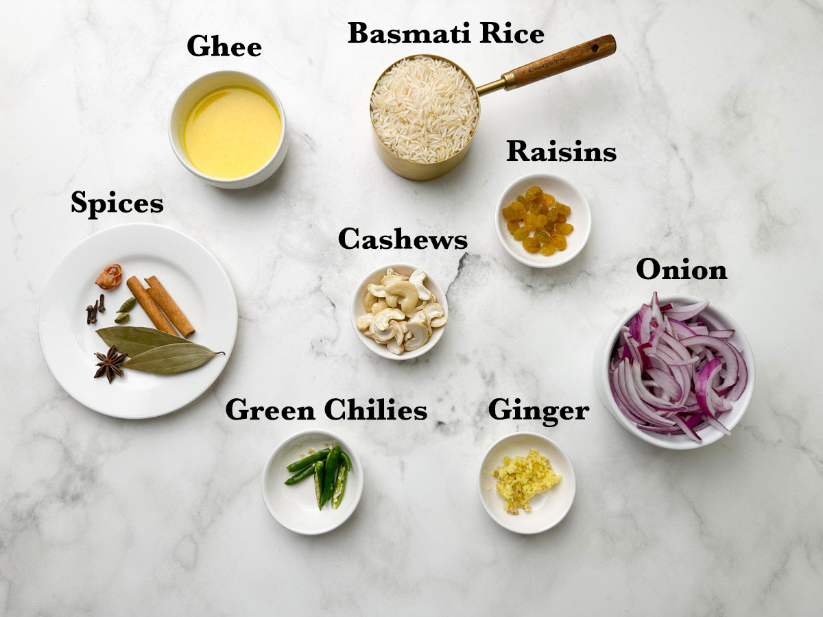 ghee rice recipe ingredients