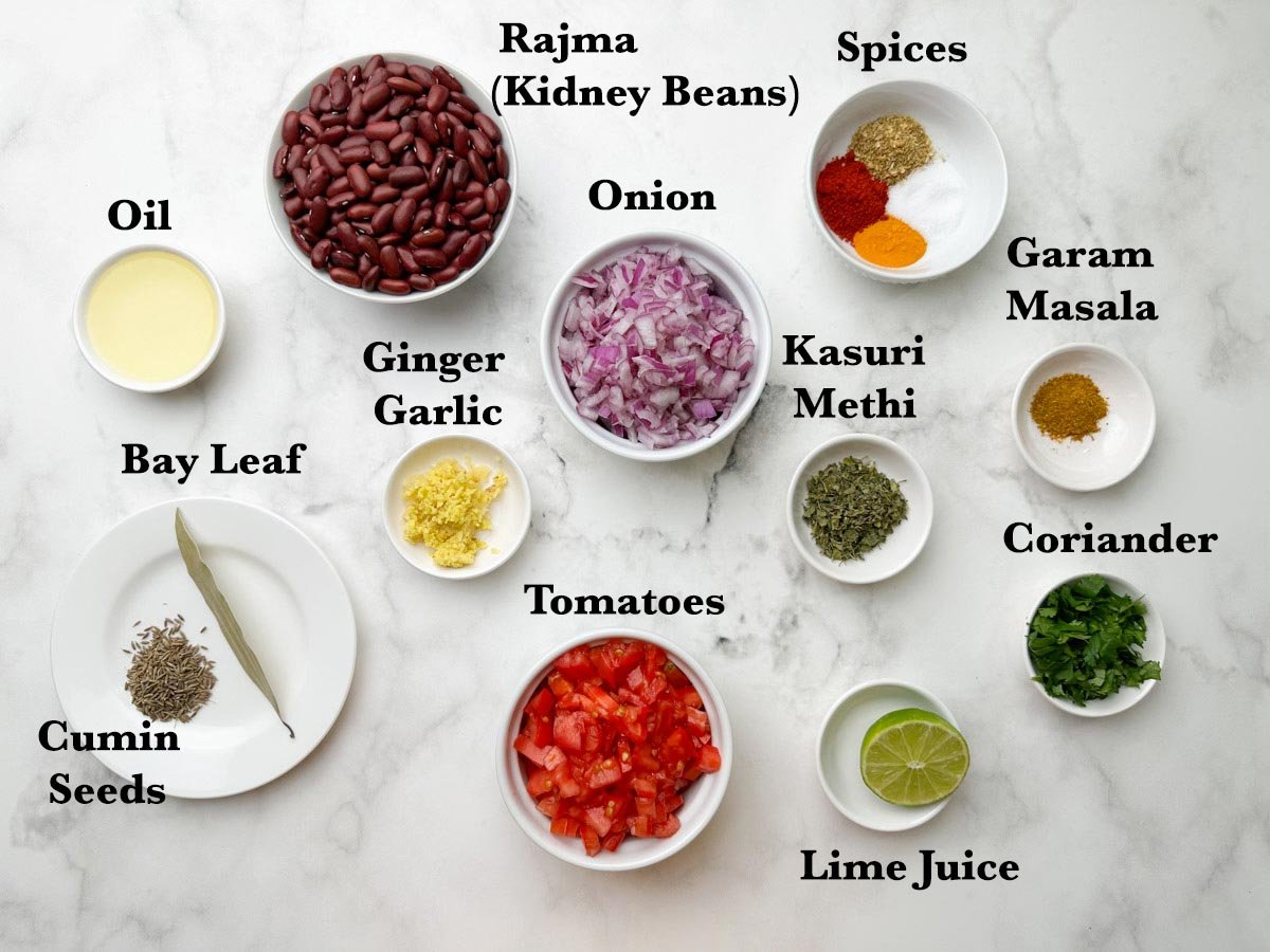 kidney beans curry ingredients