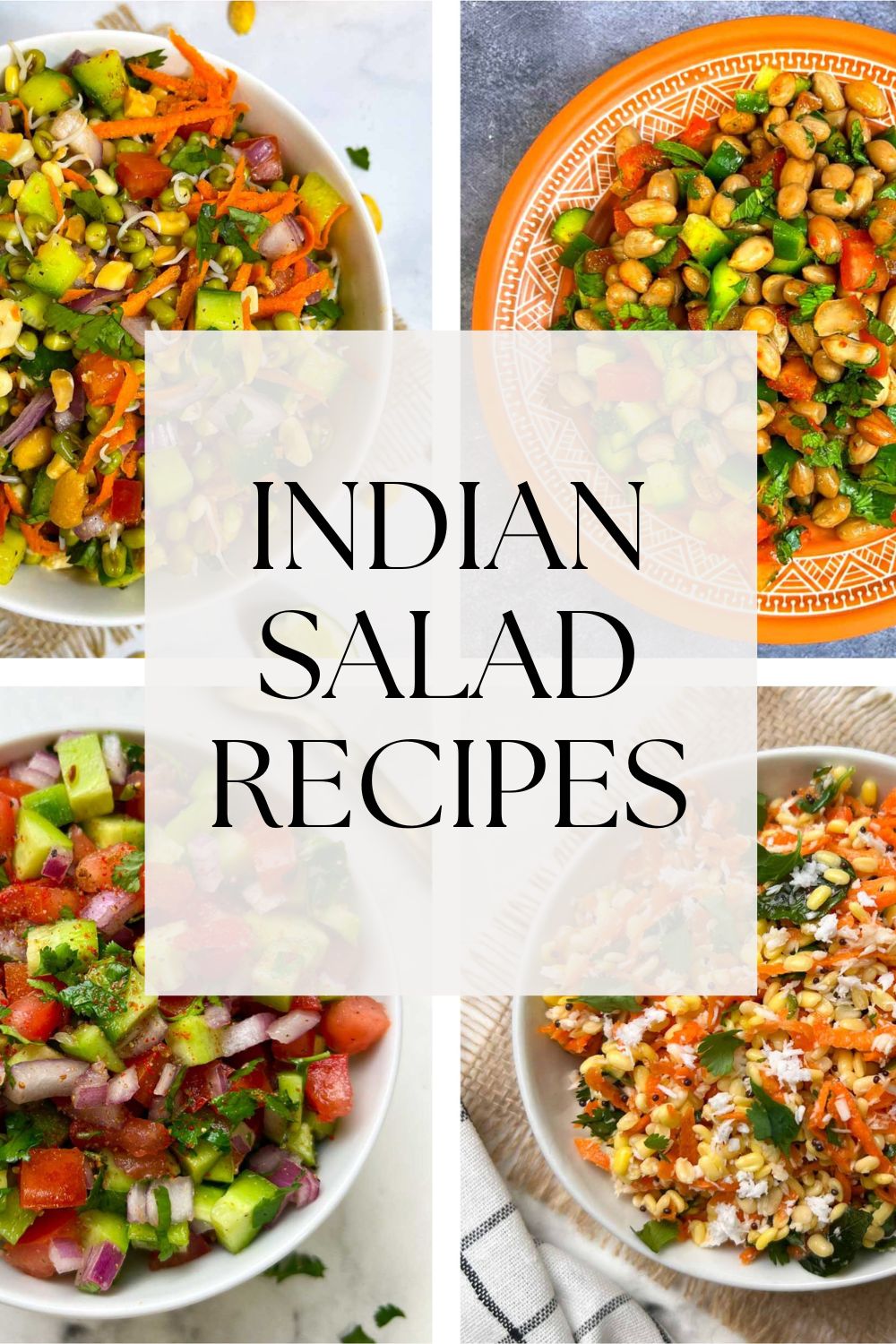 indian salad recipes collage