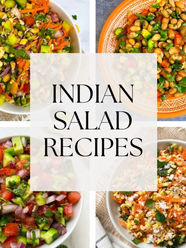 indian salad recipes collage