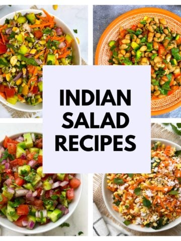 indian salad recipes collage
