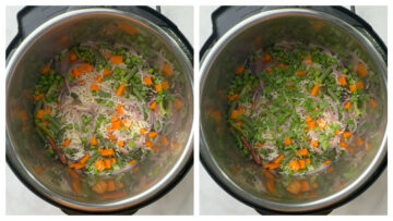 step to add lime juice and cilantro collage