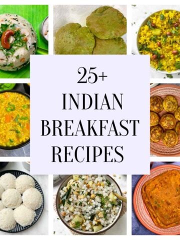 indian breakfast recipes collage
