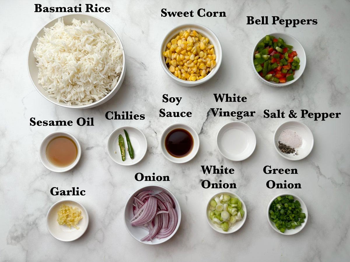 sweet corn fried rice ingredients