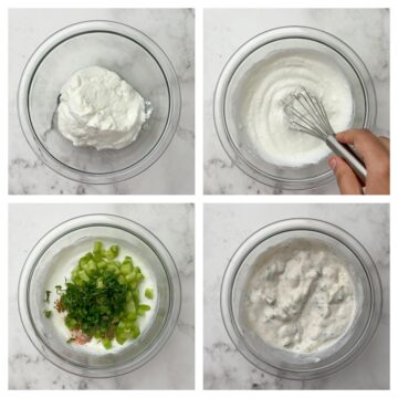 step to mix all the ingredients in a bowl and mix collage