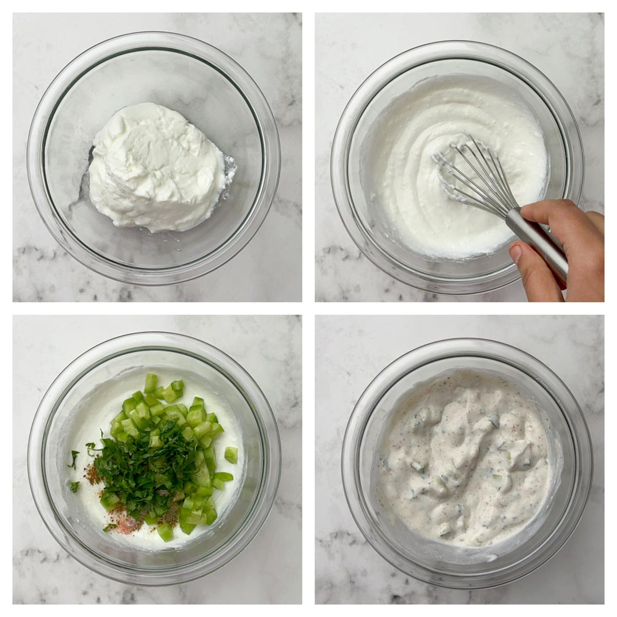 step to mix all the ingredients in a bowl and mix collage