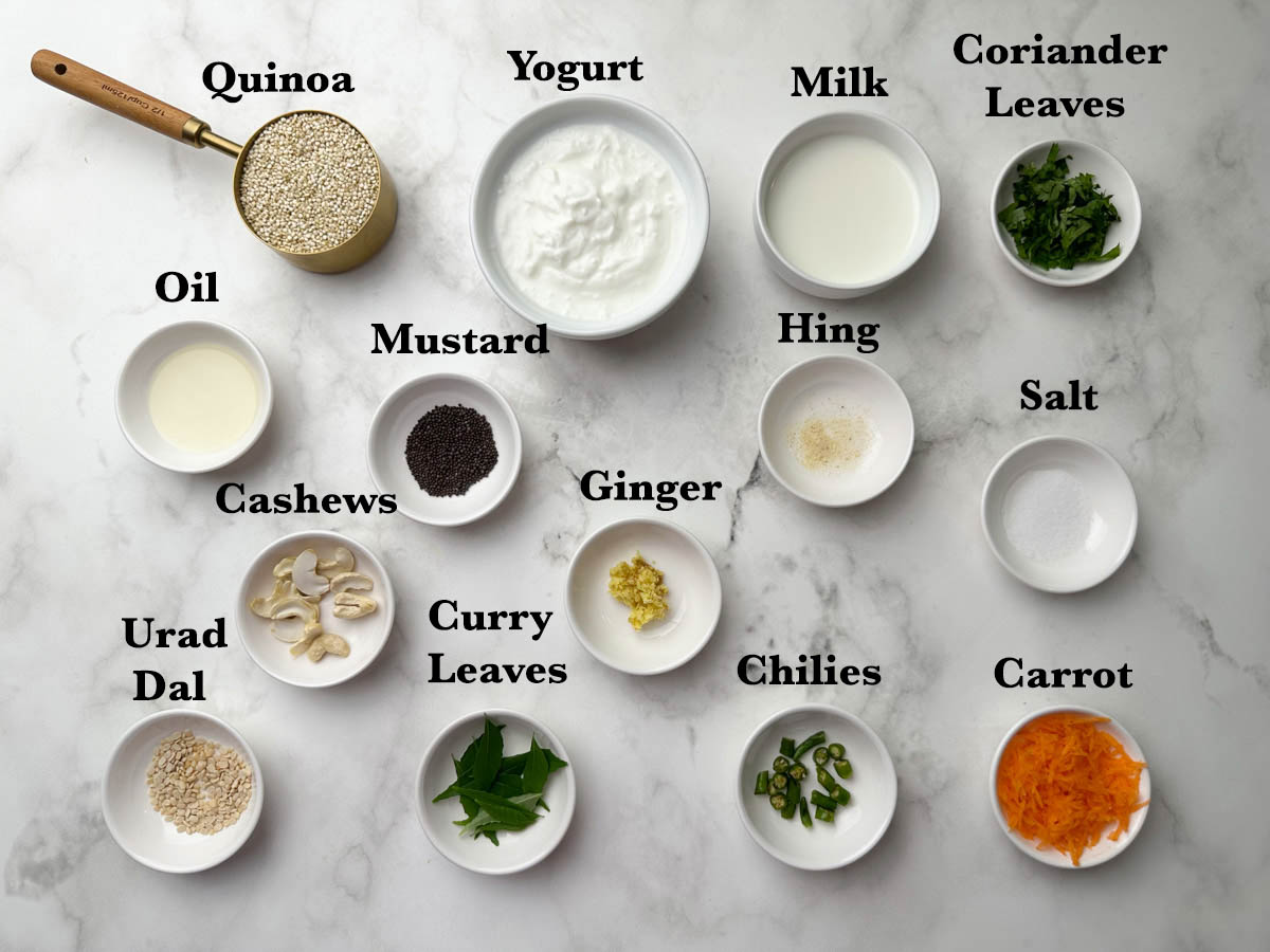 Ingredients for Quinoa Curd Rice