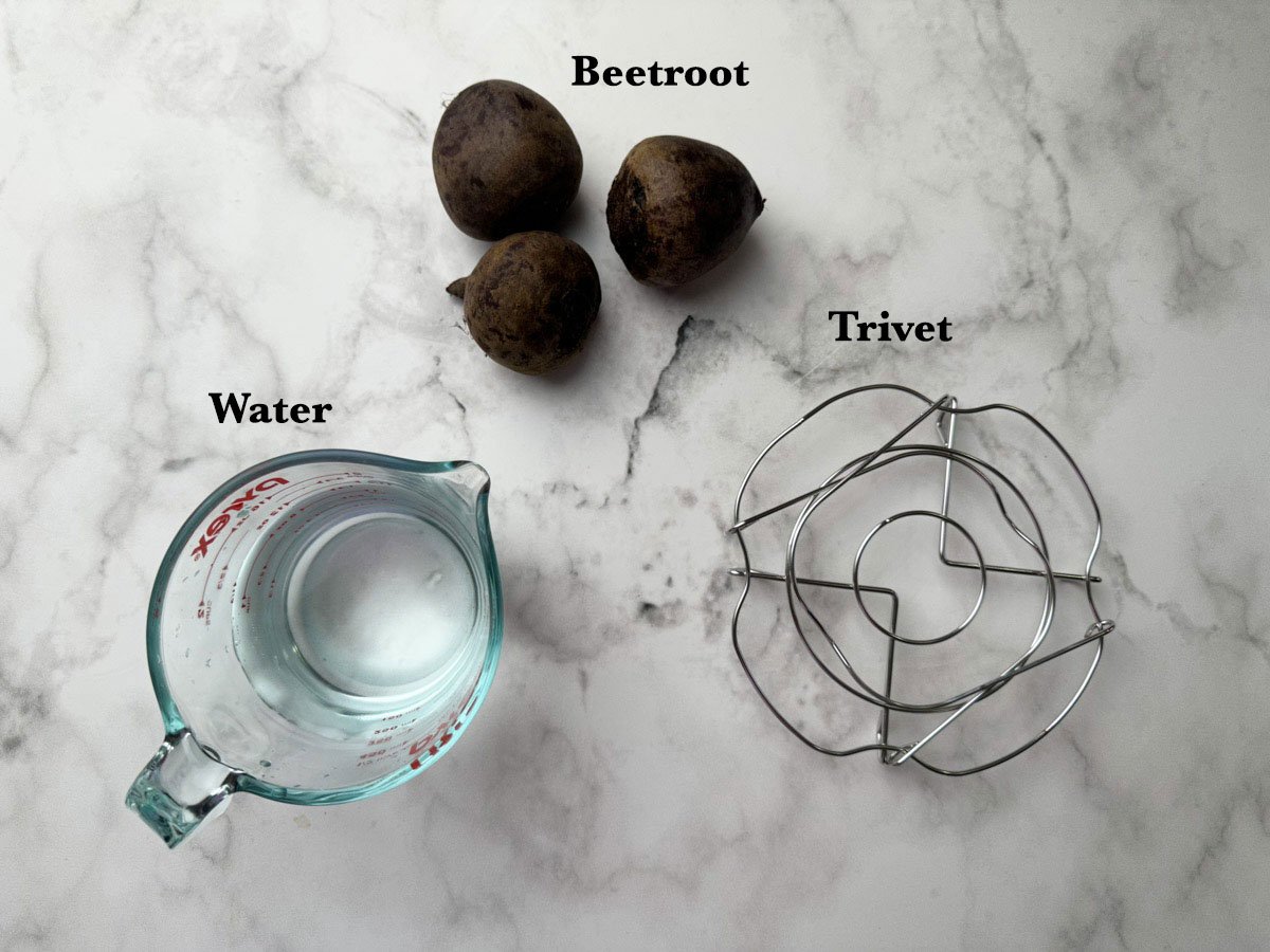 ingredients to cook/boil beets in the instant pot