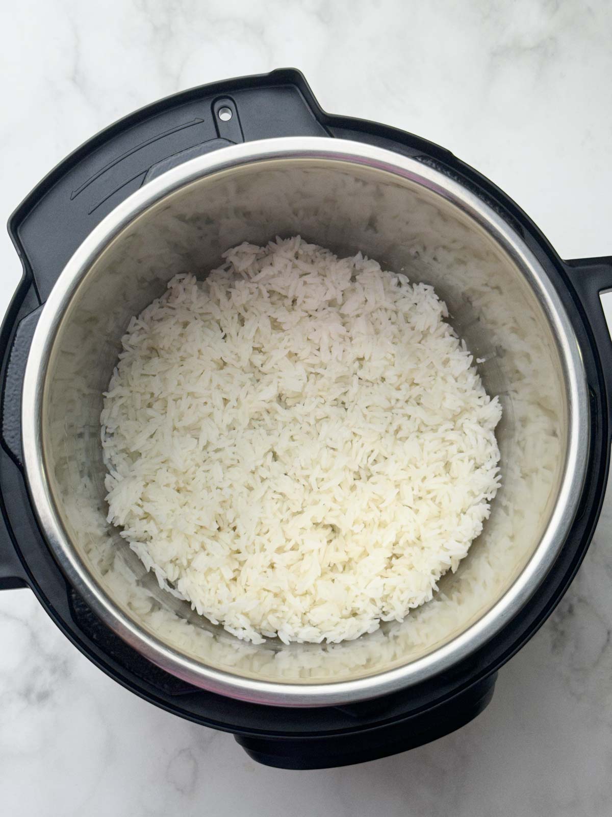 perfectly cooked jasmine rice in the instant pot