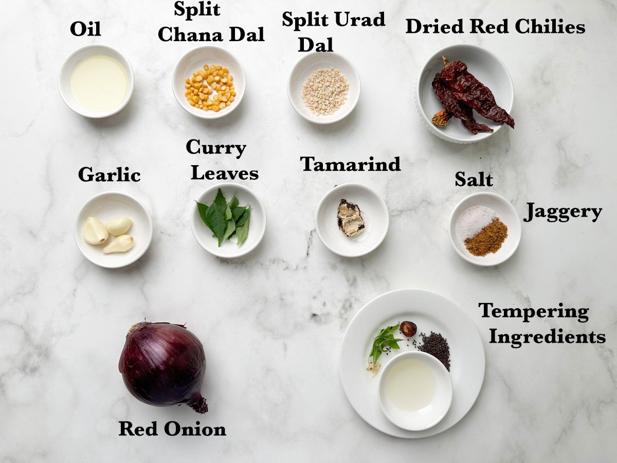 onion chutney ingredients