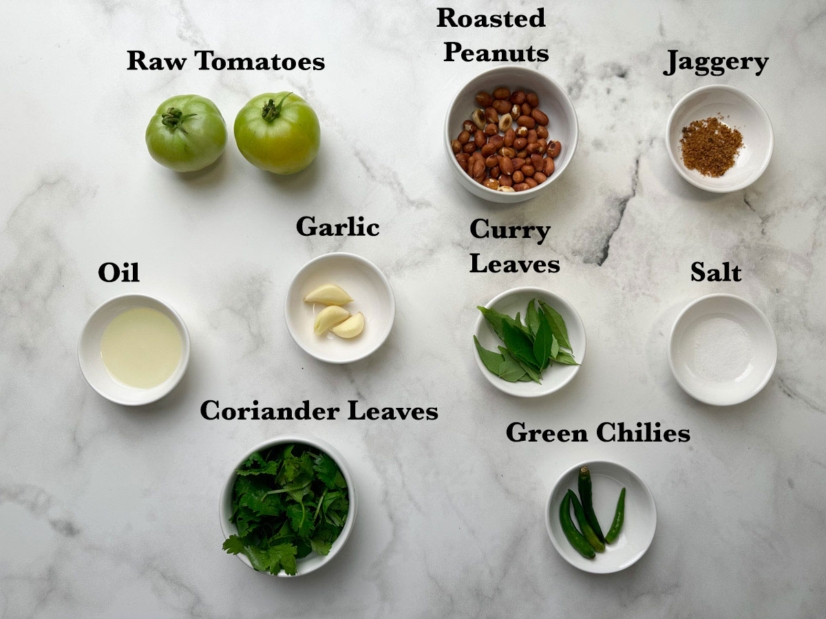 Raw Tomato Chutney Ingredients