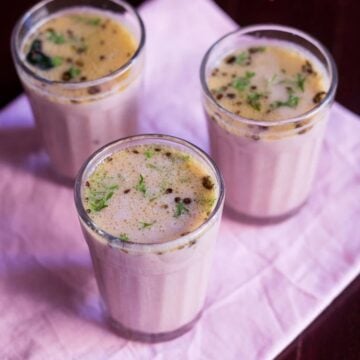 Sol kadhi served in three glasses