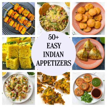 50+ easy vegetarian indian appetizers collage