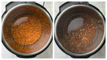 step to cook black chickpeas in the instant pot collage