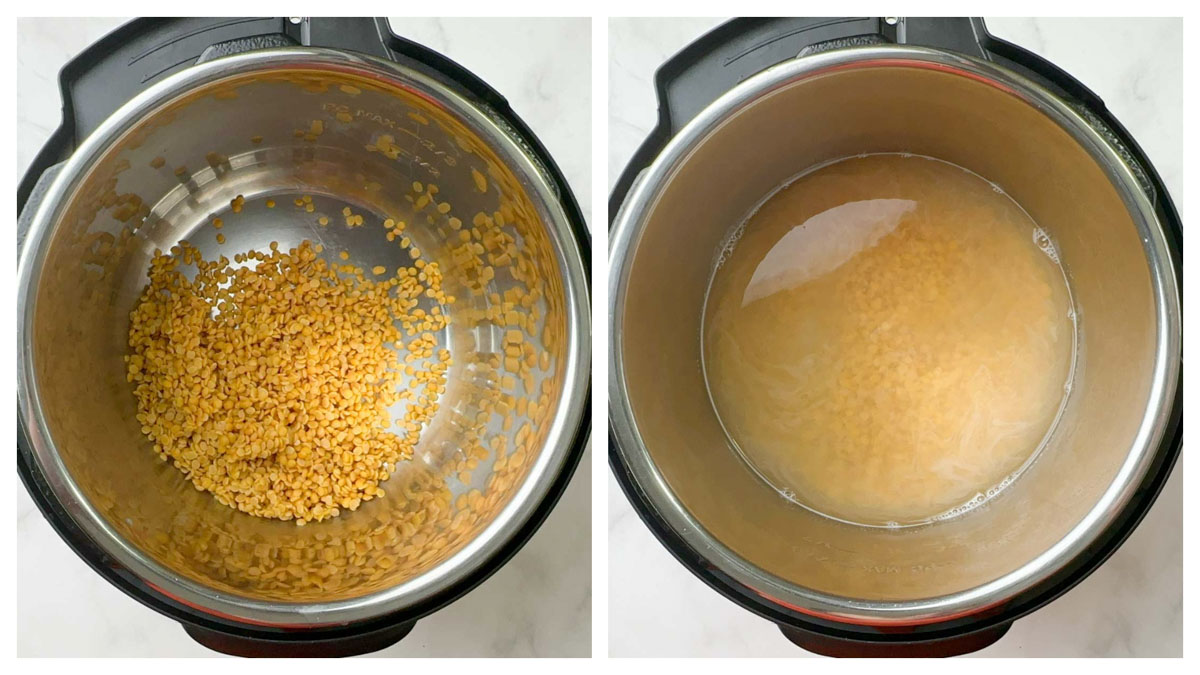 step to cook toor dal in instant pot collage