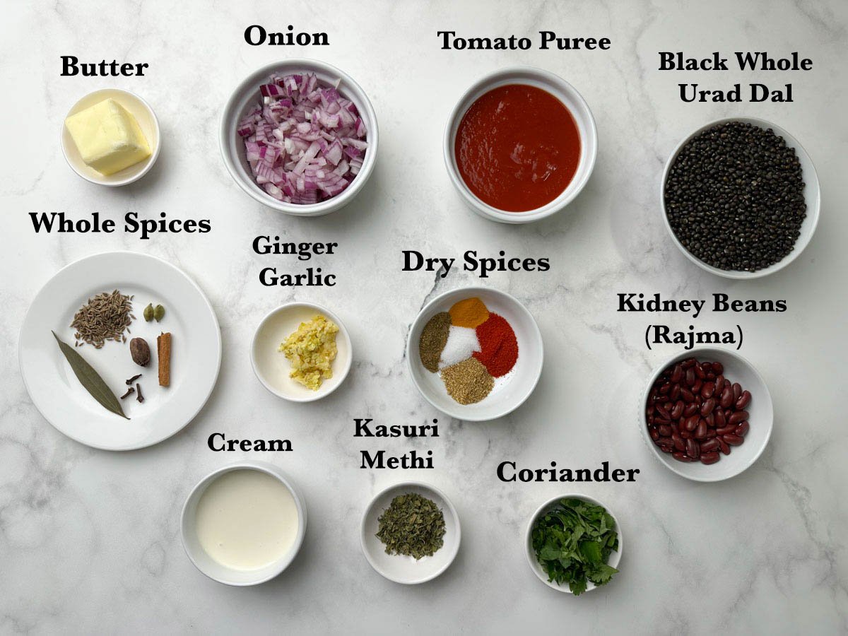 Dal Makhani Ingredients