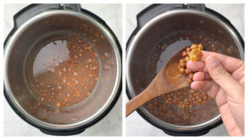 perfectly cooked instant pot chickpeas collage