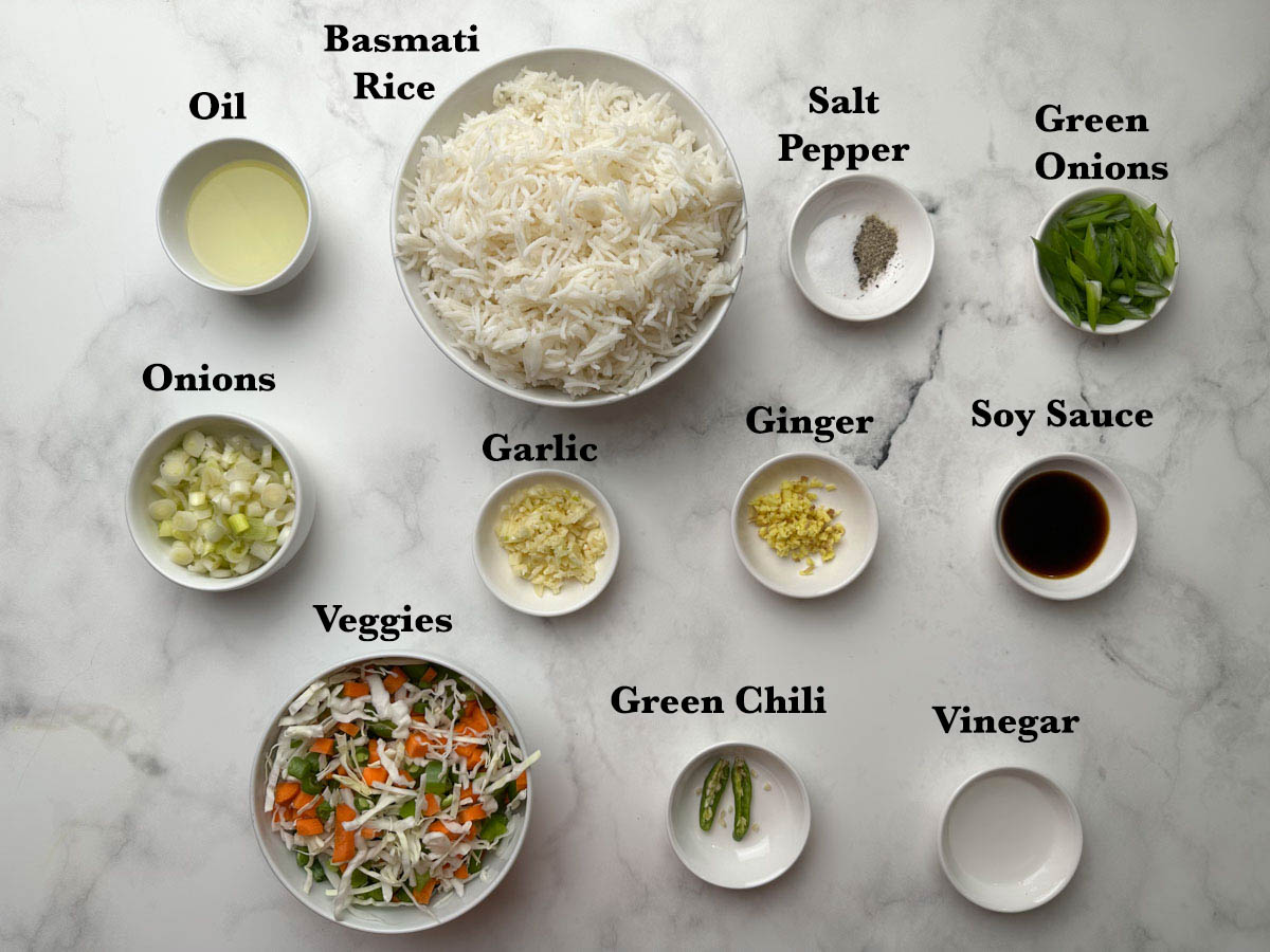 Veg Fried Rice Ingredients