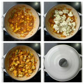 step to cook cauliflower collage