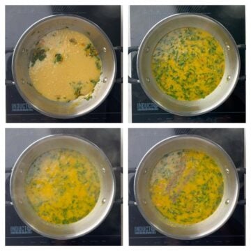 step to add the lentils and cook collage