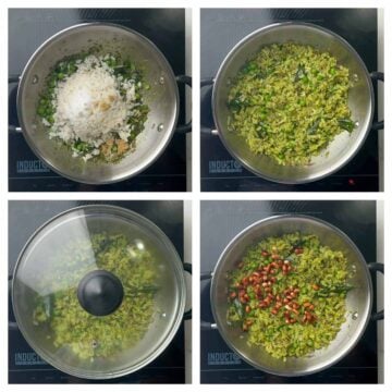 Step to add soaked poha, salt and cook collage