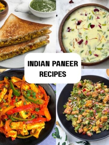 indian paneer recipes roundup post collage