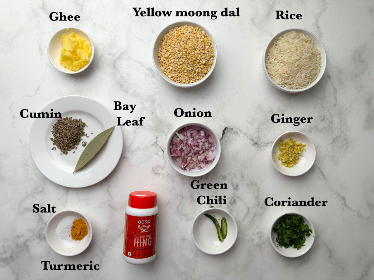 Moong Dal Khichdi Ingredients
