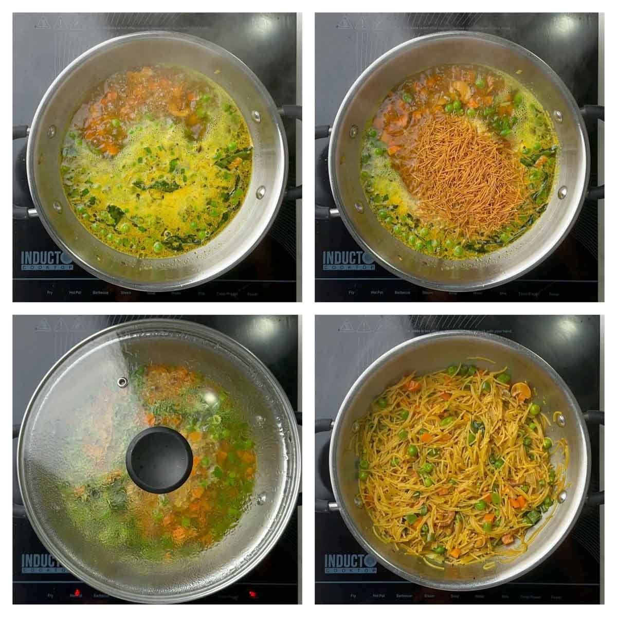 step to add semiya and cook collage