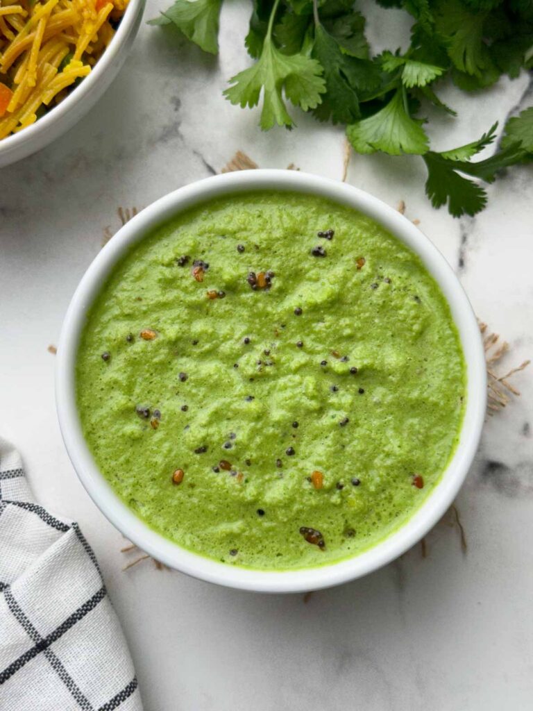 Coriander Coconut Chutney Recipe Indian Veggie Delight