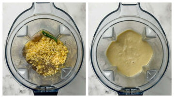 step to blend the soaked moong dal collage