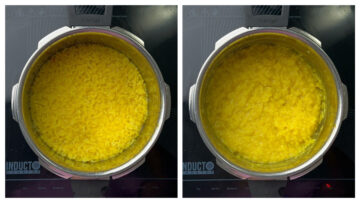 step to mushy the cooked moong dal collage