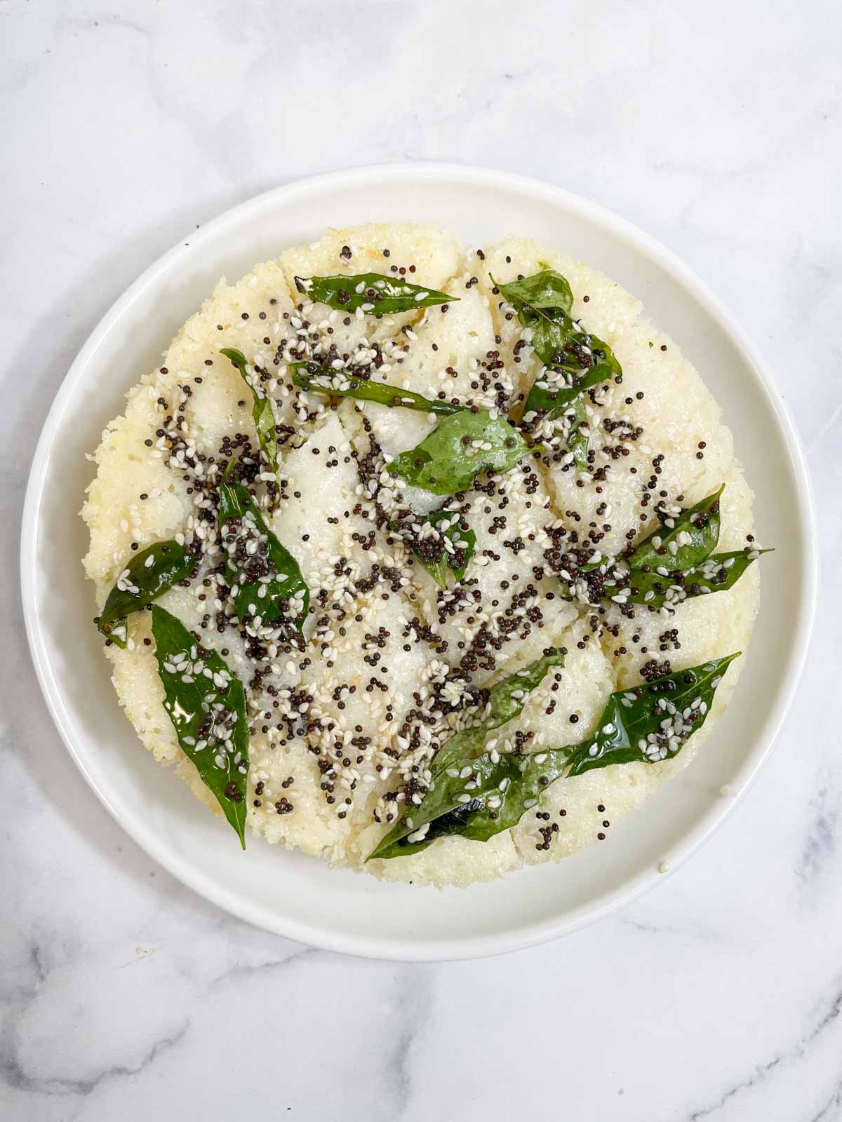 rava/sooji dhokla served on a plate