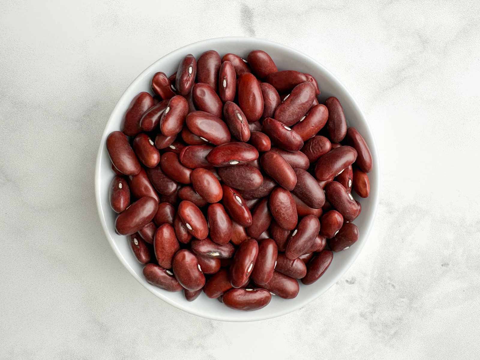 red kidney beans in a bowl