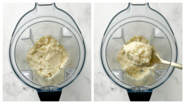step to prepare a garlic paste collage