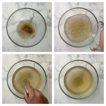 step to mix all the ingredients of the drink collage