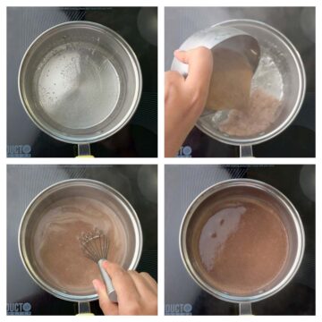 step to boil the water and add the slurry collage