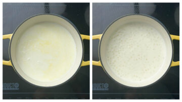 step to cook in milk collage