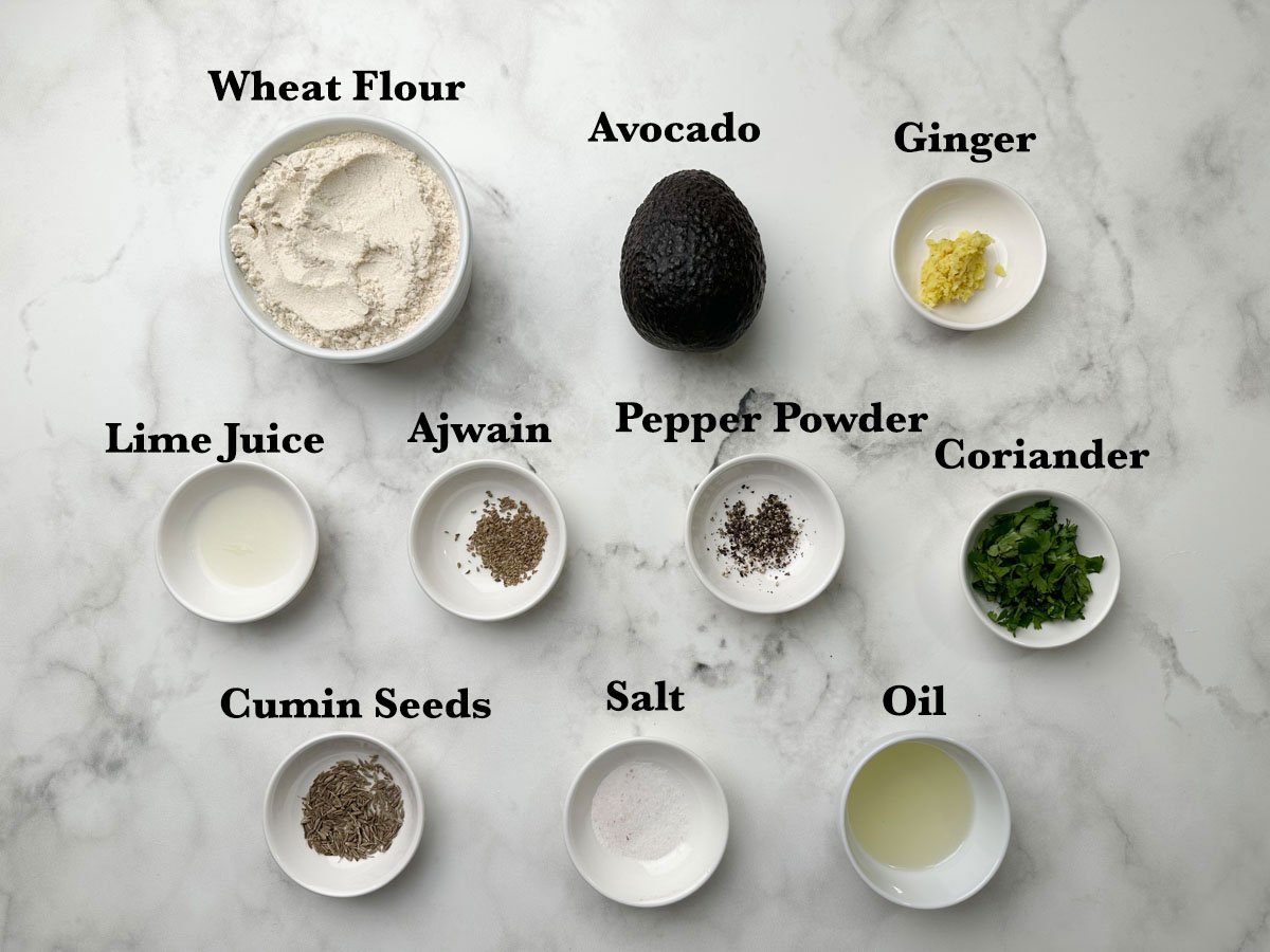 Ingredients to Make Avocado Paratha Recipe