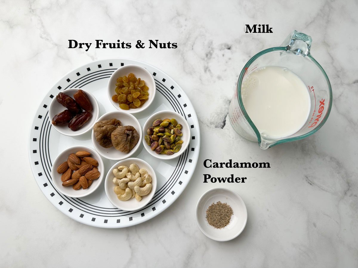 dry fruits milkshake recipe ingredients