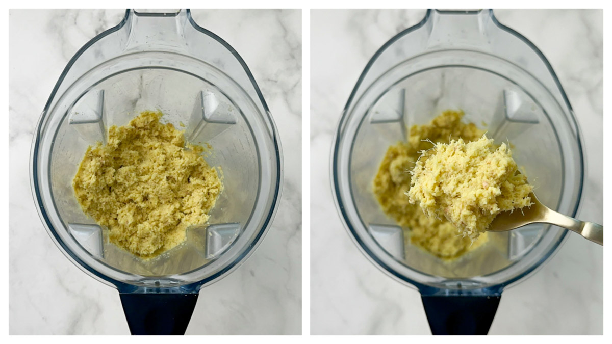 step to make ginger paste collage