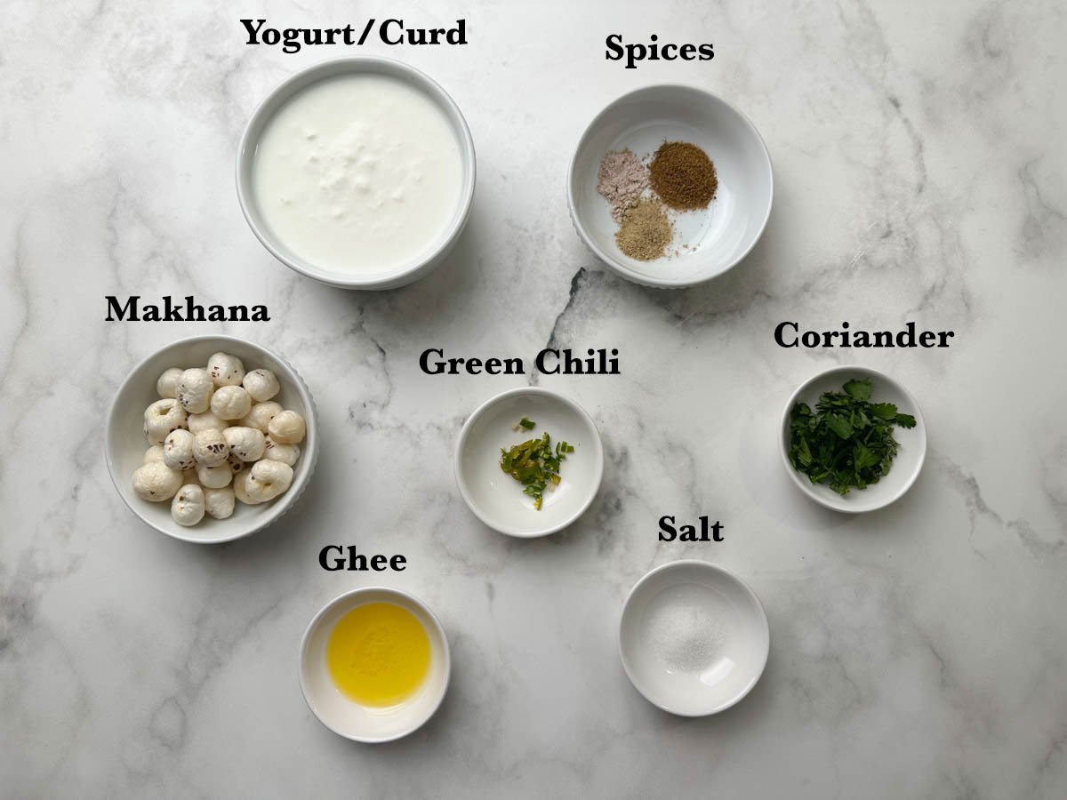 phool makhana raita ingredients