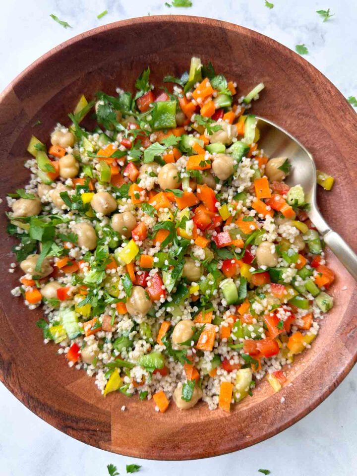 Millet Salad with Chickpeas - Indian Veggie Delight