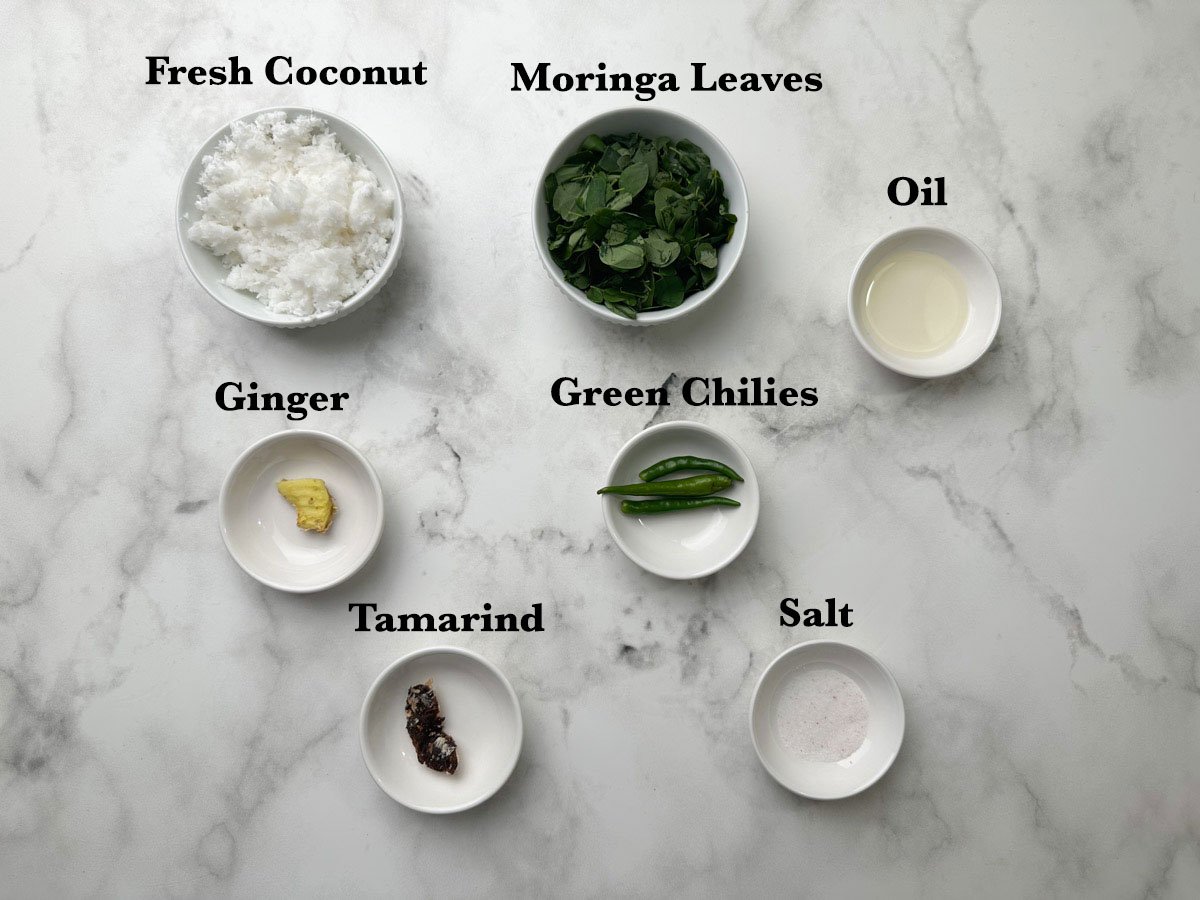 moringa coconut chutney ingredients